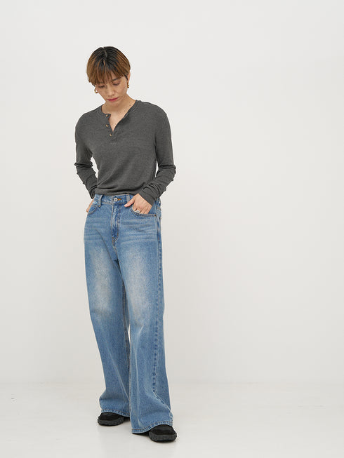 【 予約:10月上旬 】HENRY NECK LONG TEE /Y254-81110